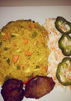 A picture of Coconut fried rice.