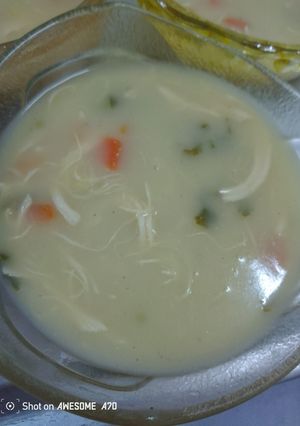 صورة لوصفة شوربة كريمة الدجاج