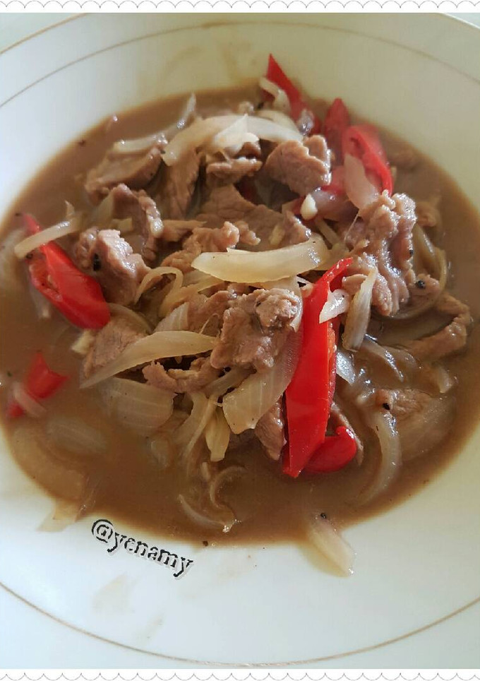 Foto resep Simple Blackpepper beef (sapi lada hitam)