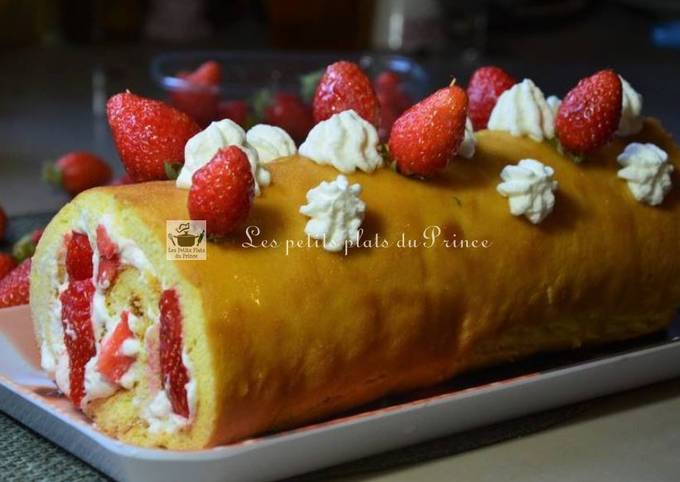 Roll-cake aux fraises