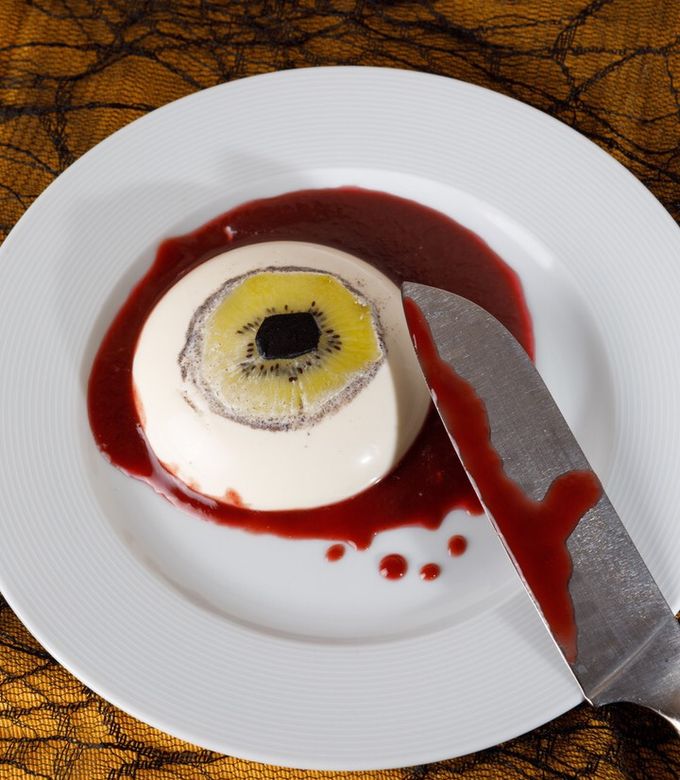 Une photo de Œil sanglant panna cotta
