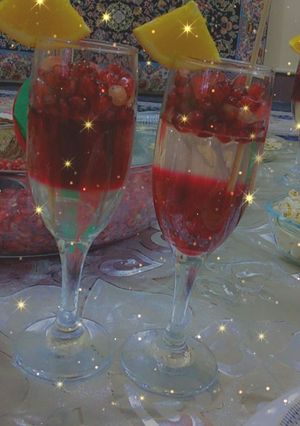 عکسی از دستور 🍎ژله ای یلدایی من 🍉❤