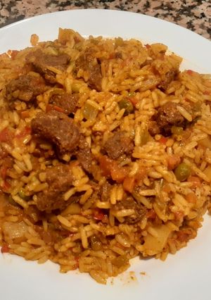 صورة لوصفة ارز بالخضر