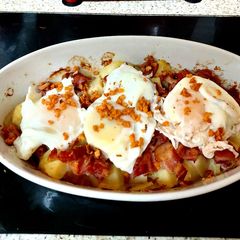 A picture of My Potato, Streaky Bacon & Egg Breakfast.