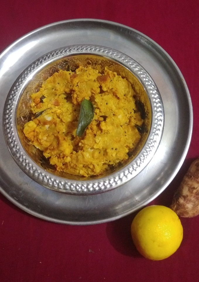 *சேப்பங்கிழங்கு மசியல்* செய்முறை முக்கிய புகைப்படம்