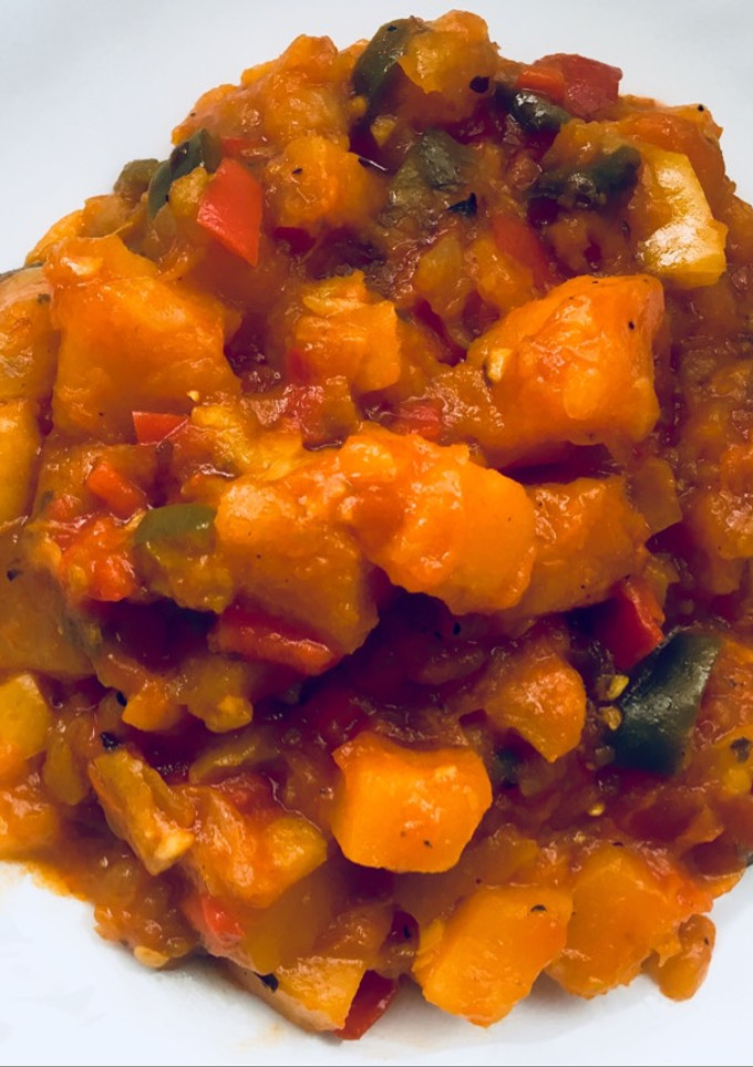Una foto de Pisto de calabaza