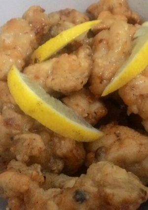 Foto resep Popcorn chicken with lemon sauce
