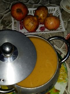 صورة لوصفة حساء الكابويا والعدس الأحمر. لذيذ 👍