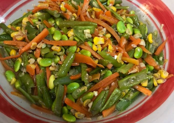 Resep Edamame tumis sayur oleh Kartika Tan - Cookpad