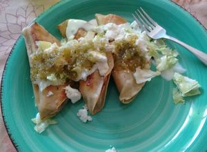 Una foto de Quesadillas de patata y atún. ॐ