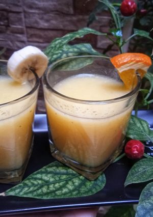 صورة لوصفة عصير برتقال و الموز 🍊🍌