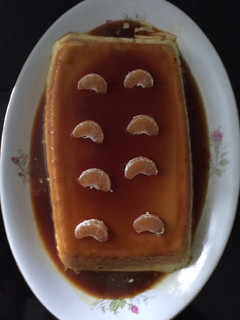 Una foto de Flan de naranja sin huevos ni horno