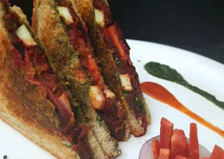 Bombay Beetroot Masala (BBM)Sandwich with Paneer Bombay Beetroot Masala (BBM)Sandwich with Paneer