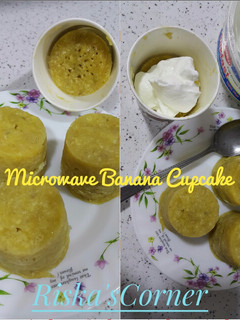 Foto resep Microwave Banana Cupcake