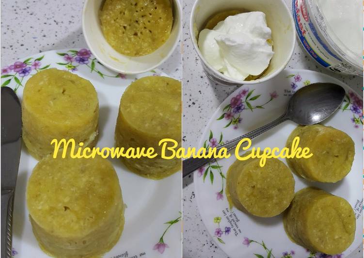 Langkah mengolah Microwave Banana Cupcake Anti Gagal
