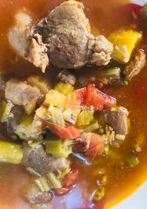 Una foto de Caldo de quimbombó