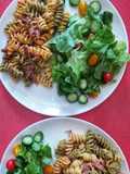 Creamy pasta fusilli (low calorie)
