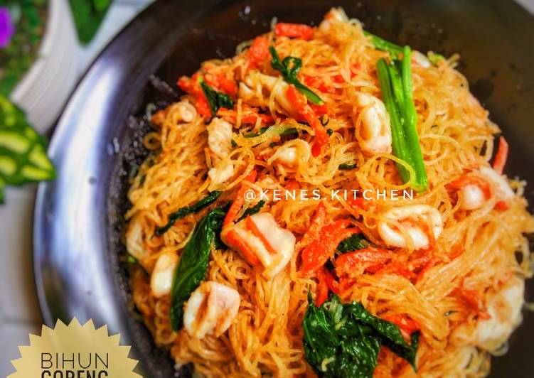 Resep Bihun goreng cumi Anti Gagal