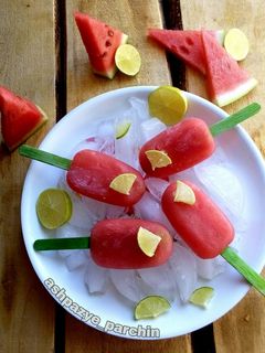 عکسی از دستور بستنی یخی هندوانه 🌸