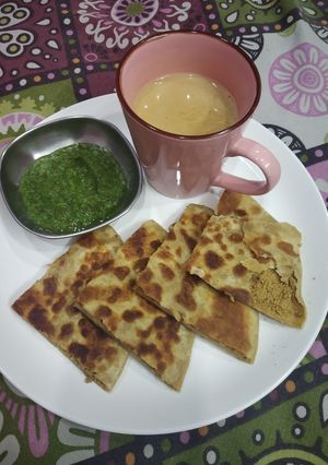 A picture of Sattu paratha.