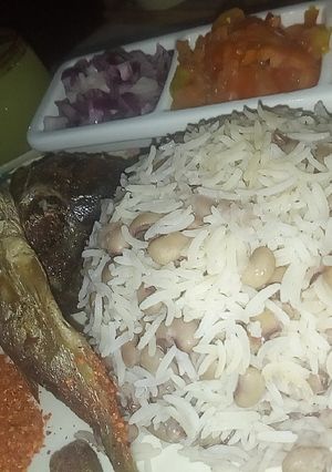 A picture of Rice with beans.