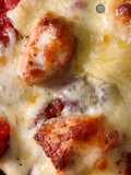 High-protein chicken and cheese pizza