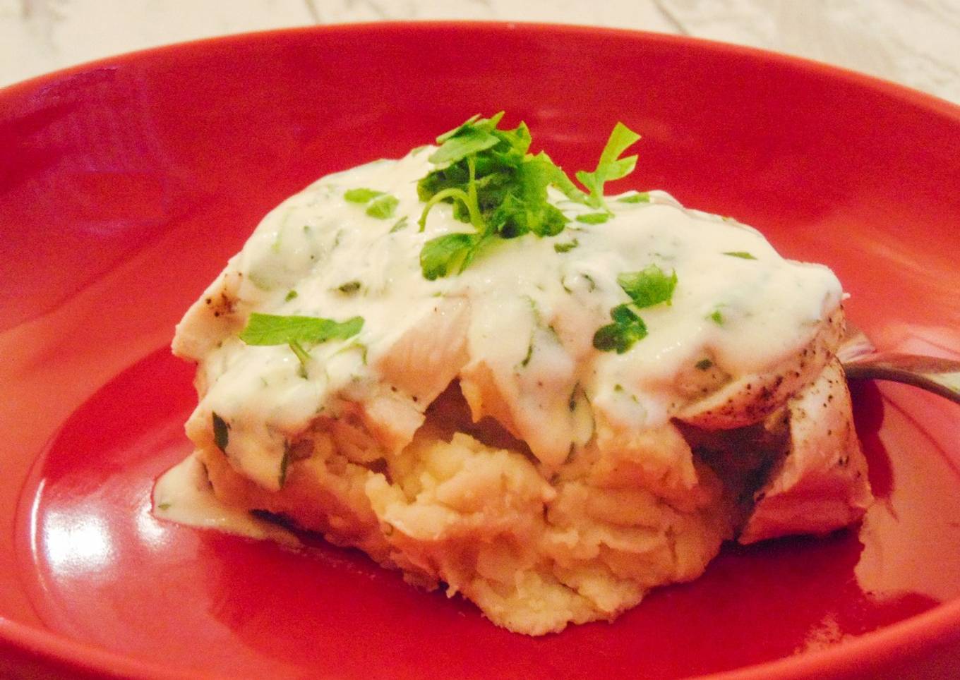 Creamy Chicken on a Butter Bean Mash