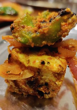 A picture of Spicy paneer in tawa.