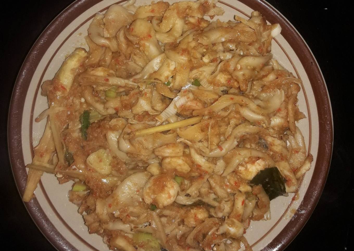 Tumis jamur tiram pedas