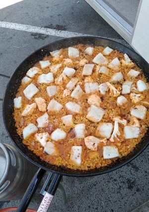 Una foto de Arroz de bacalao