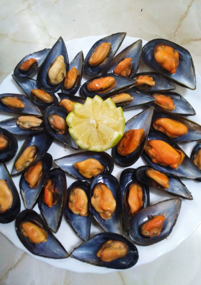 Una foto de Mejillones al vapor
