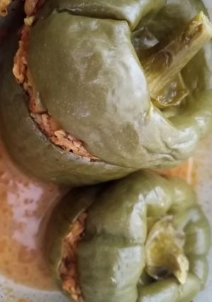 عکسی از دستور دلمه فلفل 🌶️🌶️🌶️