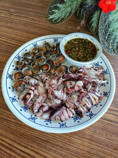Gambar Sotong Kerang Bakar Sos Thai