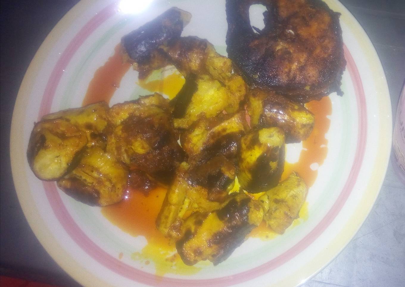Roasted Plantain and Fish