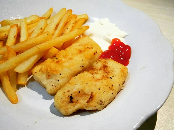 Langkah Gampang Menyiapkan Resep  Ikan dori goreng tepung (fish and chips) yang Enak Banget, Bikin Ketagihan