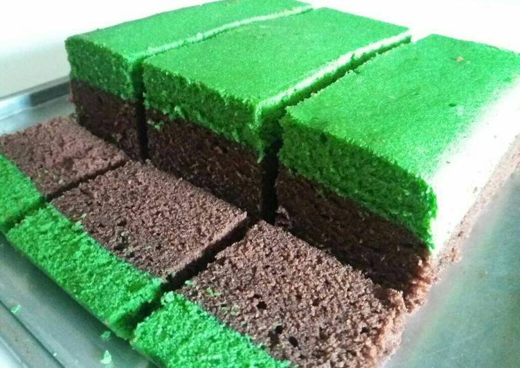 Resep Brownies tape lapis pandan yang enak