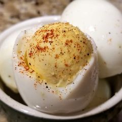 A picture of Air Fryer Hard 'Boiled' Eggs.