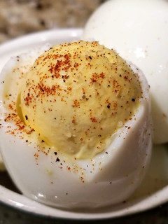 A picture of Air Fryer Hard 'Boiled' Eggs.