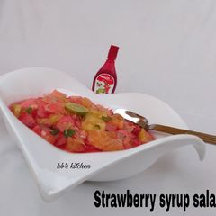 A picture of Strawberry syrup salad.