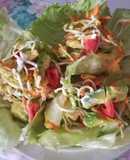 Flores de Ensalada con Brotes de Soja
