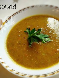 صورة لوصفة شوربة العدس البني