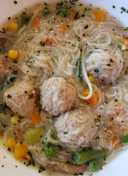 Meatballs and Misua (Almondigas) Soup