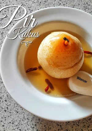 Foto resep Buah Pir kukus(배숙) meredakan Flu&Batuk