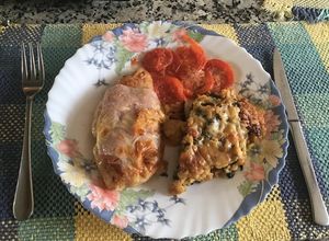 Una foto de Milanesa napolitana
