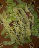 Ensalada de lechuga y pollo a la mostaza 🍗