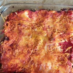 A picture of My taco lasagne style bake.