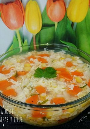 Foto resep Sup Wortel Jagung Serabut Telur #Dandelion