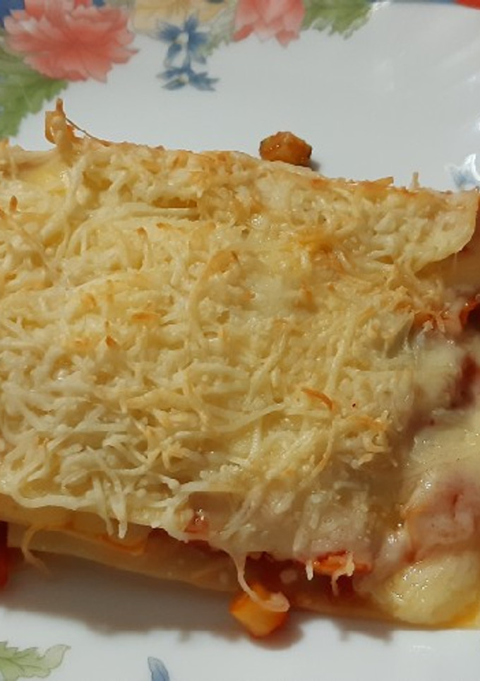 Una foto de Lasaña de verduras y pescado (aprovechamiento)