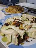 Rollitos de zucchini, con papas