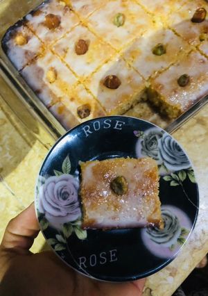 صورة لوصفة بسبوسه 🥰🥰 لذيذه